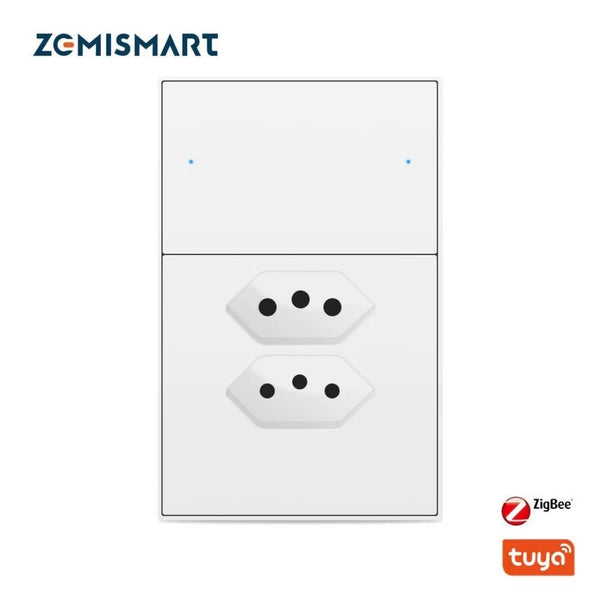 Tomada Inteligente Zigbee com 2 Polos (20A+10A) - Zemismart