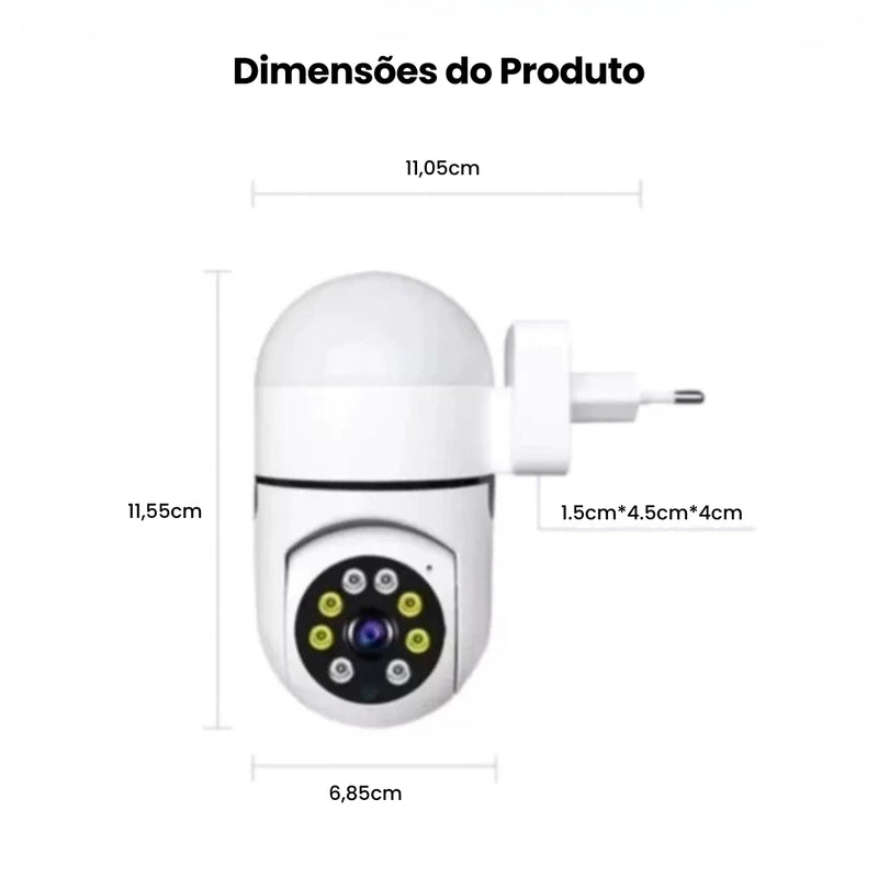 Câmera de Segurança Wi-Fi com Plugue de Tomada SmartSecurity