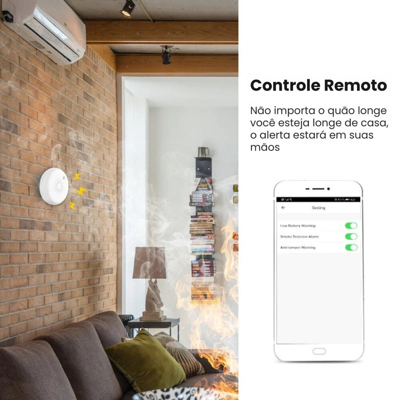 Detector de Fumaça Inteligente Zigbee - Zemismart