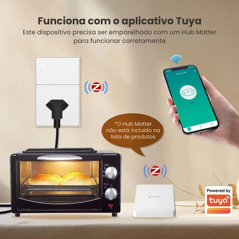 Tomada Inteligente Zigbee de 20A - Zemismart
