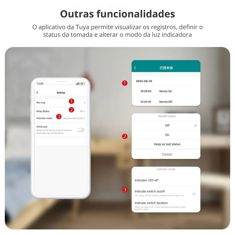 Tomada Inteligente Zigbee de 10A com Porta USB-C - Zemismart