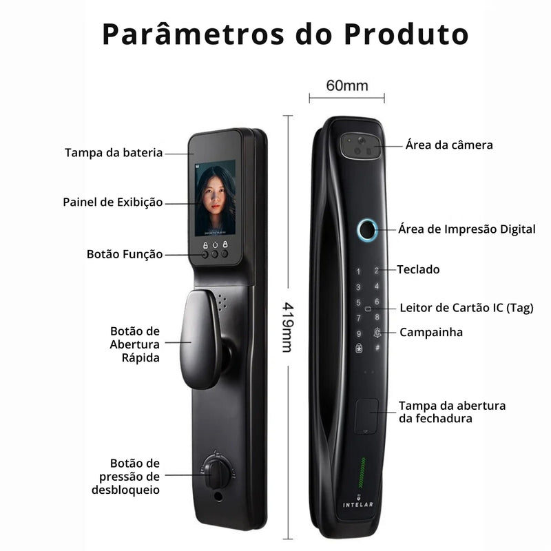 Fechadura Inteligente Intelar X3 Tuya Wi-Fi