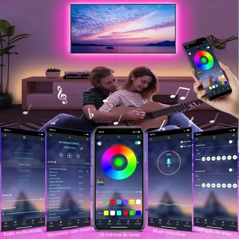 Fita LED USB Inteligente Wi-Fi