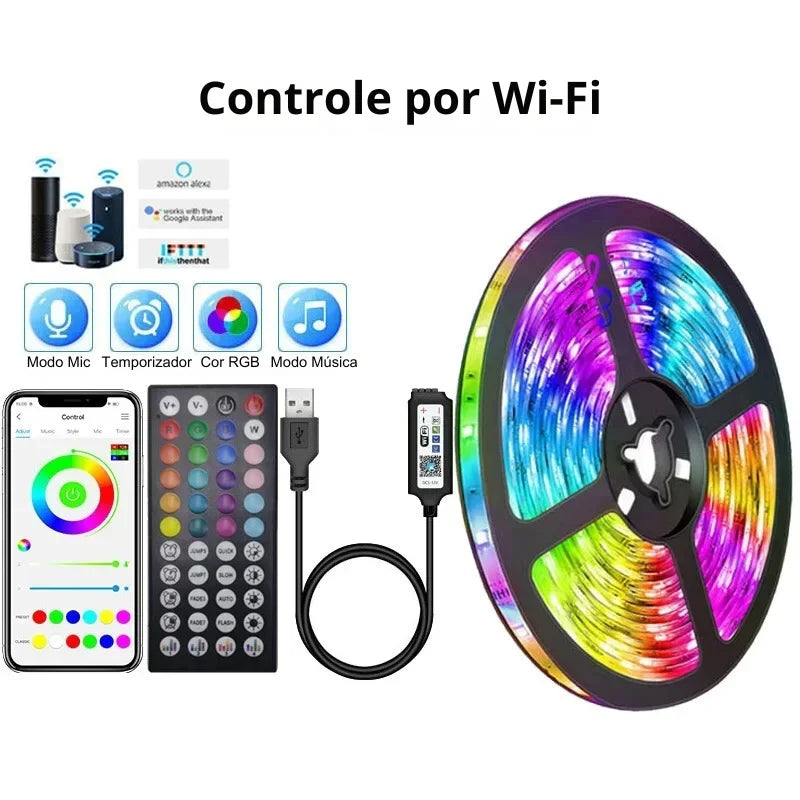 Fita LED USB Inteligente Wi-Fi