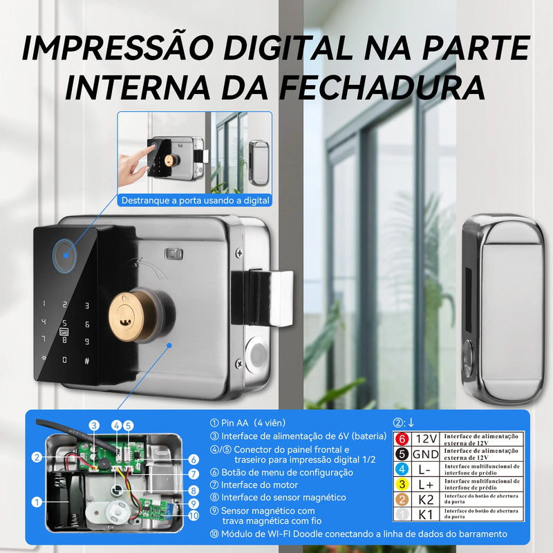 Fechadura Inteligente Intelar X6 Tuya Wi-Fi