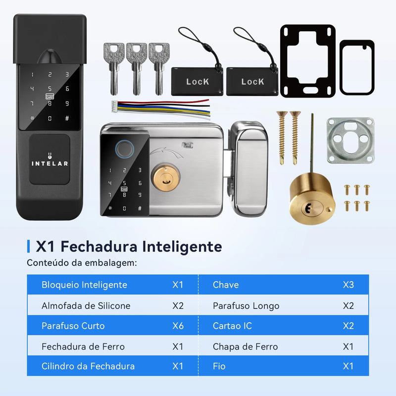 Fechadura Inteligente Intelar X6 Tuya Wi-Fi