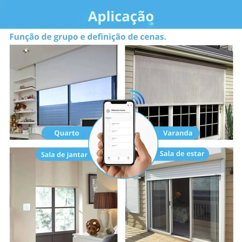 ⁠Interruptor RF e Wi-Fi para persiana de rolo