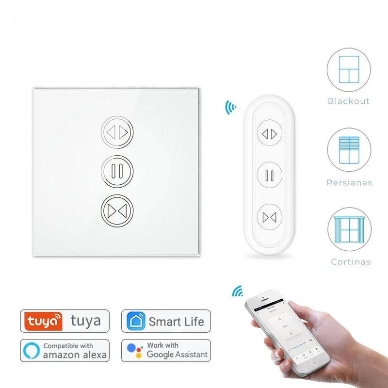 ⁠Interruptor RF e Wi-Fi para persiana de rolo