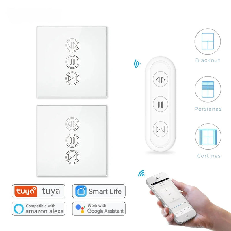 ⁠Interruptor RF e Wi-Fi para persiana de rolo