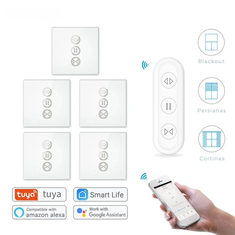 ⁠Interruptor RF e Wi-Fi para persiana de rolo