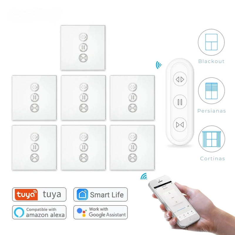 ⁠Interruptor RF e Wi-Fi para persiana de rolo