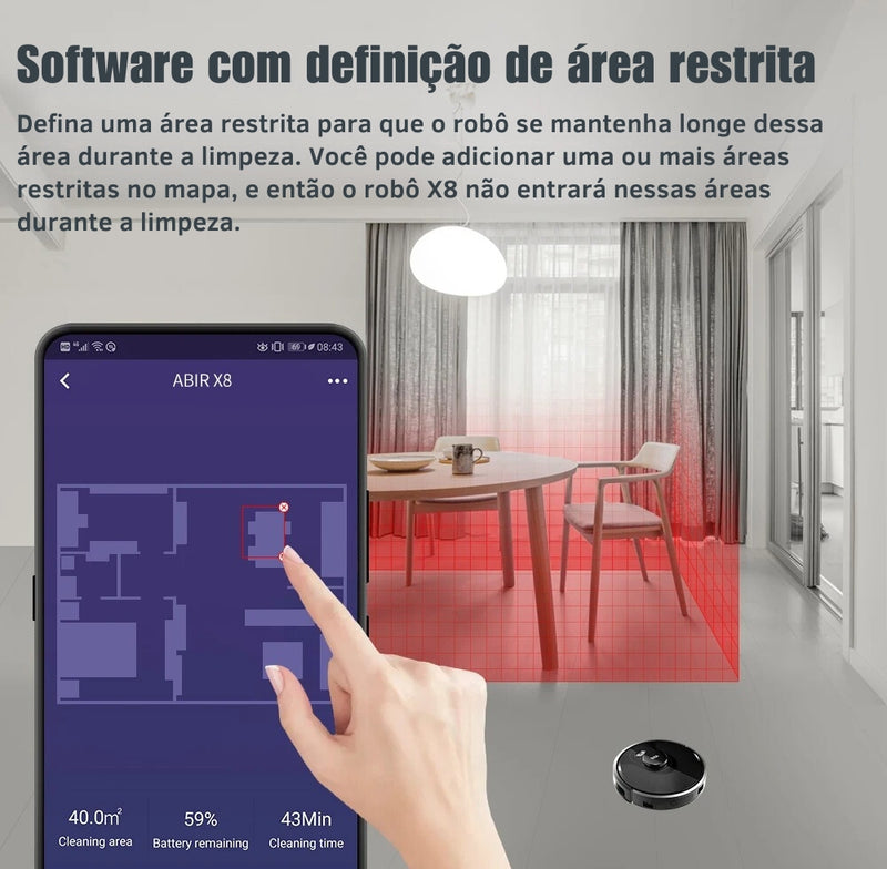 Robô de Limpeza Inteligente ABIR X8